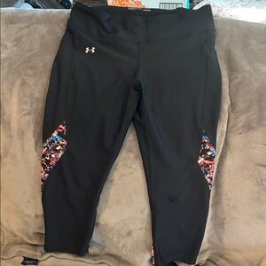 Under Armour Black Leggings with Multicolor Patterns